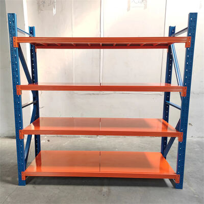 5-Level Heavy-Duty Steel Beam Rack System with Selective Anti-Corrosion Teardrop Design for High-Efficiency Warehouse Storage