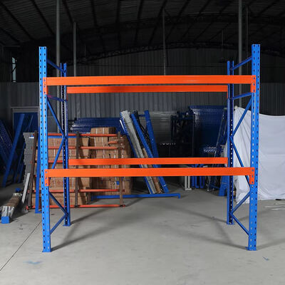 5-Level Heavy-Duty Steel Beam Rack System with Selective Anti-Corrosion Teardrop Design for High-Efficiency Warehouse Storage