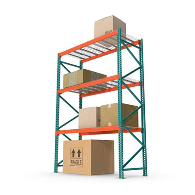 Customizable Heavy-Duty Industrial Metal Rack System, 5-Level Adjustable Shelving with Beam Pallets for High-Efficiency Warehouse Storage