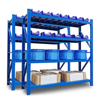 Custom Heavy-Duty Industrial Steel Racking, 5-Level Adjustable for Warehouse Storage, with Powder Coating & Bolted Structure