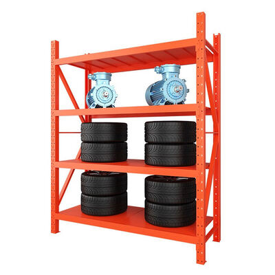 Heavy-Duty Steel Frame Racking: 4-Level Powder Coated Warehouse Racking