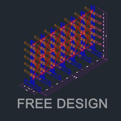 Custom Heavy-Duty Durable Cantilever Racking with Rust & Corrosion Protection, 1000-2000 kg Load Capacity for Warehouse Storage