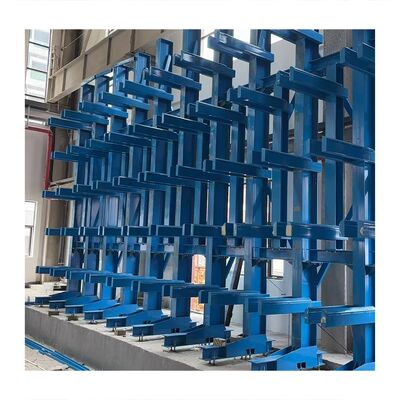 Adjustable steel arms for long material storage, with a maximum load capacity of 5000 kg