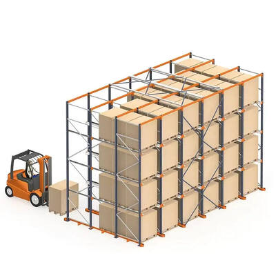 High Load Capacity Drive-In Pallet Racking, Space-Saving, Durable, 5-Level Steel Through Racking for Warehouses, Competitive Price