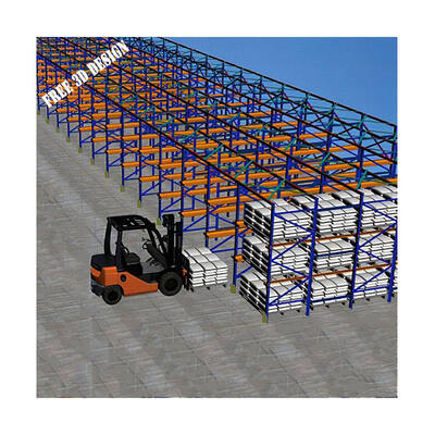 High-Density 5-Level Durable Drive-In Pallet Racking, Steel Storage Racking with Through Racking for Optimized Space Utilization