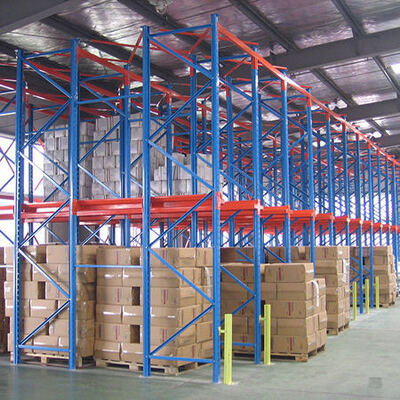 High-Density Industrial Cold Storage Drive-In Racking System, 5-Level Customizable Warehouse Racking with LIFO Organization