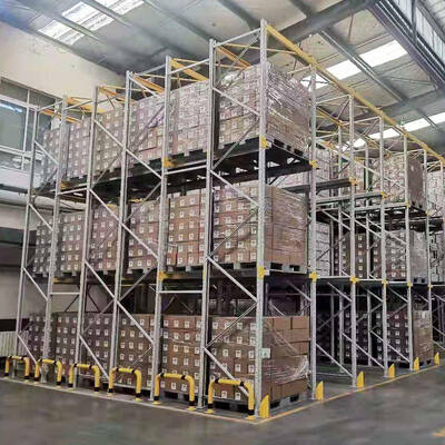 Industrial 5-Level Drive-In Pallet Racking, High Load-Bearing Through-Type Storage Racking with Powder Coating for Warehouse