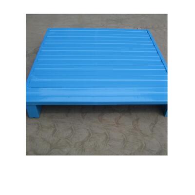 Heavy-Duty Full-Extension Steel Pallets with Blue Powder Coating, Wear-Resistant Pallets for Transporting Goods and Storage Equipment