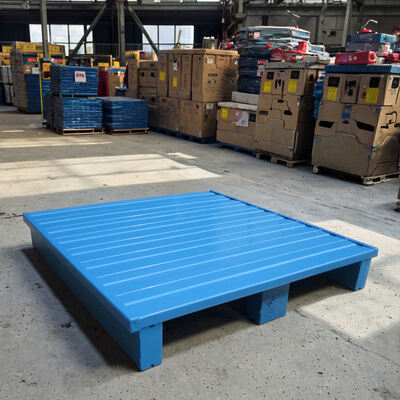 Custom Heavy-Duty Steel Pallets with High-Performance Galvanized Surface, Stackable for Warehouse Storage of Goods and Storage Equipment