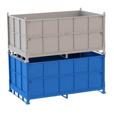Wholesale Customizable Industrial Steel Pallet Box, Foldable & Stackable Warehouse Storage Container with High Load Capacity