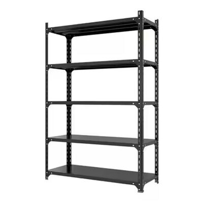 Heavy-Duty 4-Level Metal Storage Racking for Industrial Warehouses, Equipped with 5-Level Medium-Duty Storage Racking