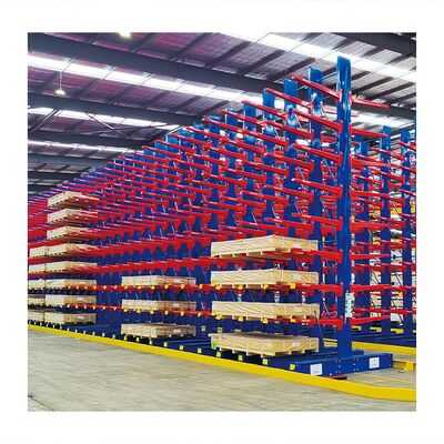 Double-Sided Heavy-Duty Cantilever Racking for Warehouse Storage, CE Certified, 1000-2000 kg Load Capacity, Plug-In Installation, Durable & Long-Lasting