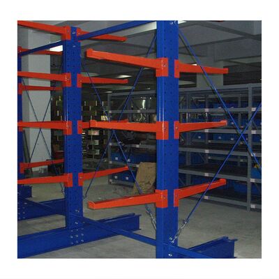 Adjustable steel arms for long material storage, with a maximum load capacity of 5000 kg
