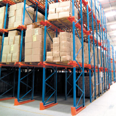 High-Density Industrial Cold Storage Drive-In Racking System, 5-Level Customizable Warehouse Racking with LIFO Organization