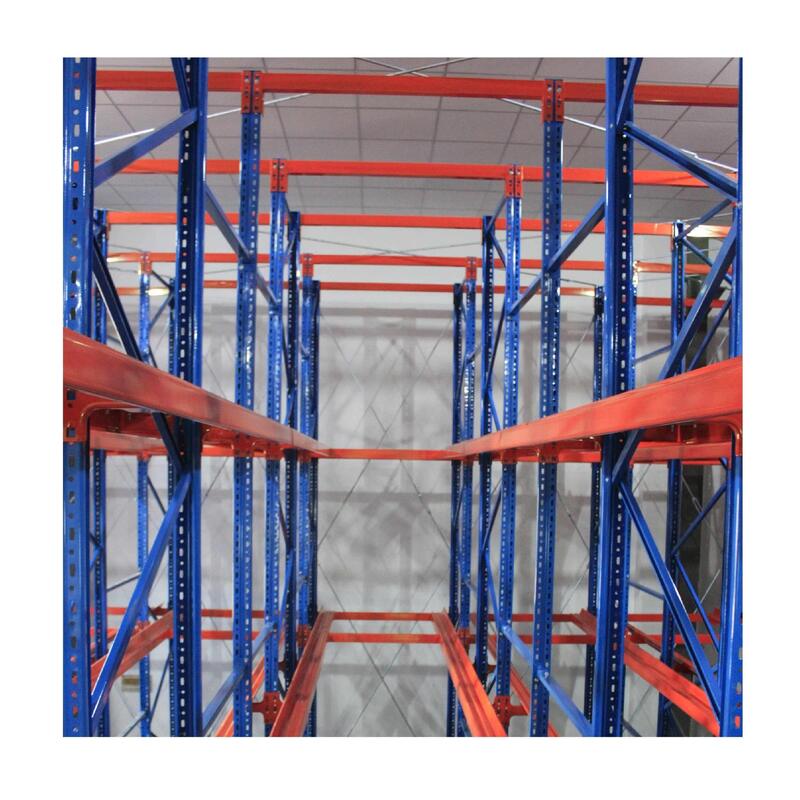 High-Density 5-Level Durable Drive-In Pallet Racking, Steel Storage Racking with Through Racking for Optimized Space Utilization
