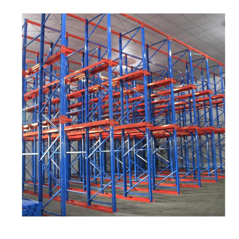 CE Certified Heavy-Duty Drive-In Racking System, Exquisite 5-Level Through-Type Warehouse Racking