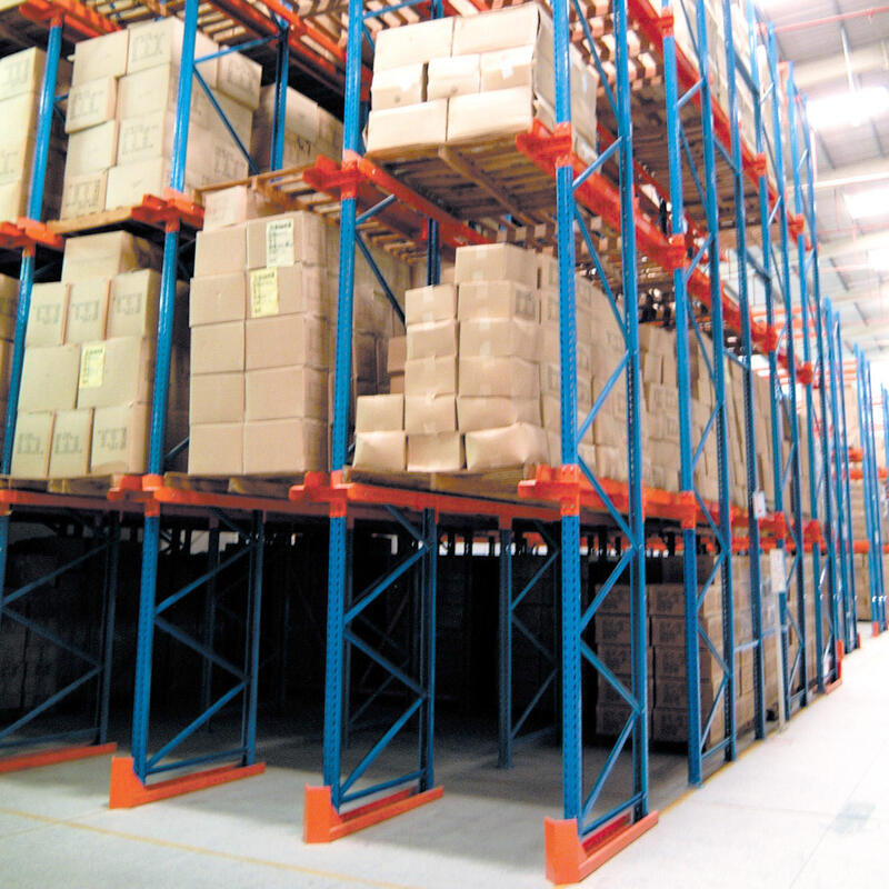 High-Density Industrial Cold Storage Drive-In Racking System, 5-Level Customizable Warehouse Racking with LIFO Organization