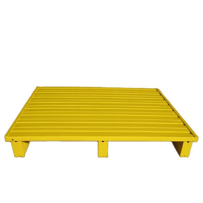 Lightweight and sturdy chassis steel pallet for warehouse goods storage. Standard steel pallet, excellent goods storage equipment.
