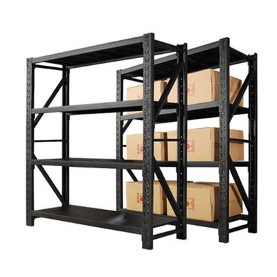 Custom Heavy-Duty Industrial Steel Racking, 5-Level Adjustable for Warehouse Storage, with Powder Coating & Bolted Structure
