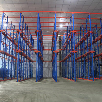 High-Quality Heavy-Duty Metal Customizable 5-Level Corrosion-Resistant Drive-In Pallet Storage Racking and Stacking Racks