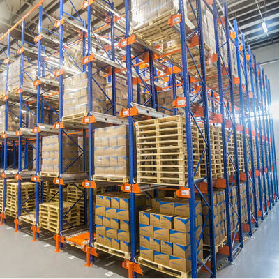 Industrial High-Density Through-Type Storage Racking, Economical with Quality Assurance, Steel Bolted Design Drive-In System